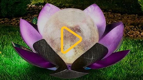 Садовий світильник на сонячній батареї «Лотос»