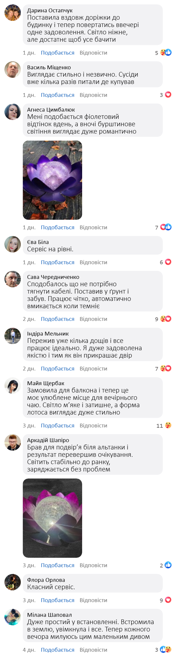 Садовий світильник на сонячній батареї «Лотос»