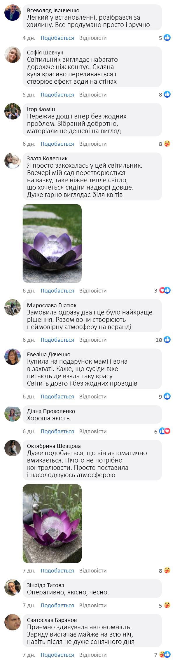 Садовий світильник на сонячній батареї «Лотос»